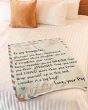 Load image into Gallery viewer, Papi Gift For Daughter You Are Stronger Than You Seem Fleece Blanket

