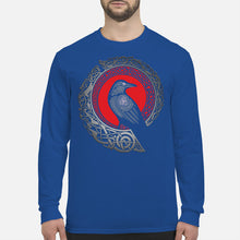 Load image into Gallery viewer, Raven Viking Culture Celtic Design Gray And Red Unisex Long Sleeve
