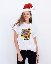 Load image into Gallery viewer, Peace Sign Sunflower Birthday Gift For Girls Guys Tee
