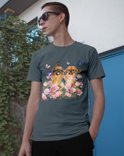 Load image into Gallery viewer, Pekingese With Peonies Gift For Dog Lovers Guys Tee
