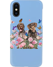 Load image into Gallery viewer, German Wirehaired Pointer With Peonies Gift For Dog Lovers Phone case
