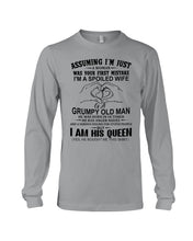 Load image into Gallery viewer, A Spoiled Wife Of An October Grumpy Old Man Birthday Meaningful Gift Unisex Long Sleeve
