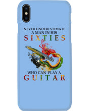 Load image into Gallery viewer, Never Underestimate A 60 Year Old Man Can Play A Guitar Phone case
