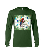 Load image into Gallery viewer, Scarlet Macaw With Butterflies I Am Always With You Gift For Lover Unisex Long Sleeve
