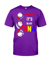 Load image into Gallery viewer, Baseball Be My DNA Gift For Sport Lovers Guys Tee
