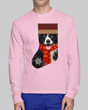 Load image into Gallery viewer, Santa Border Collie In Stock Gift For Dog Lovers Unisex Long Sleeve
