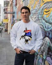 Load image into Gallery viewer, Eagle Giant Scratch USA Flag Gift For Women Sweatshirt
