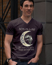 Load image into Gallery viewer, I Love You To The Moon And Back Gift For Son-In-Law Guys V-Neck
