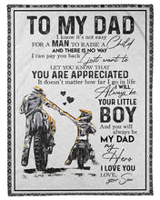 Load image into Gallery viewer, You Are Appreciated With Motorcycle Gift From Son To Dad Fleece Blanket

