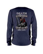 Load image into Gallery viewer, Death Smiles At Everyone Grumpy Old Men Smile Back Gift For Men Unisex Long Sleeve
