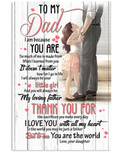 Load image into Gallery viewer, To Me You Are The World Daughter Gift For Dad Vertical Poster
