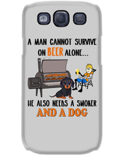 Load image into Gallery viewer, A Man Loves Beer And Dachshund Gift For Dog Lovers Phone case
