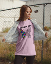 Load image into Gallery viewer, Birthday Gift For November Girl They Whispered To Her You Cannot Withstand The Storm Guys Tee
