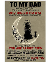 Load image into Gallery viewer, I'll Always Be Your Little Girl Gift For Dad From Daughter Vertical Poster
