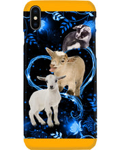 Load image into Gallery viewer, Lovely Phone Case Twinkling Blue Heart Gift For Goat Lovers Phone case
