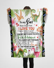 Load image into Gallery viewer, Mom Gift For Son Never Forget That I Love You Fleece Blanket
