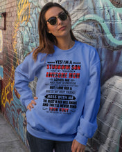 Load image into Gallery viewer, A Stubborn Son Of A Freaking Awesome Mom I Love Her Gift For Mama Sweatshirt
