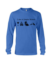 Load image into Gallery viewer, Simple Woman Loves Wine Camping Shoes And Climbing Unisex Long Sleeve
