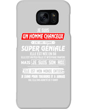 Load image into Gallery viewer, Je Suis Un Homme Chanceux J'ai Line Femme Custom Design Je Suis Son Roi Phone case
