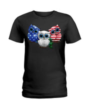 Load image into Gallery viewer, Lovely Phone Case Three Owl With US Flag Gift For Owl Lovers Ladies Tee

