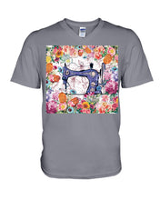 Load image into Gallery viewer, Embroidery Machine Flower Special Custom Design   For Girls Guys V-Neck
