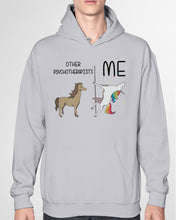 Load image into Gallery viewer, Funny Difference Between Me And Other Psychotherapists Unicorn And Horse Hoodie
