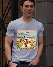 Load image into Gallery viewer, Giraffe Today I Choose To Be Happy Gift For Women Guys V-Neck
