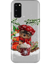 Load image into Gallery viewer, Yorkshire Terrier Loves Drinking Hot Latte Gift For Dog Lovers Phone case
