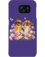 Load image into Gallery viewer, Pekingese With Peonies Gift For Dog Lovers Phone case
