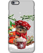 Load image into Gallery viewer, Yorkshire Terrier Loves Drinking Hot Latte Gift For Dog Lovers Phone case
