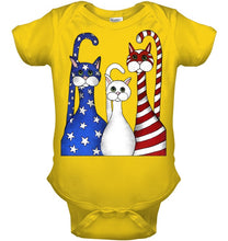 Load image into Gallery viewer, Cat Happy America  Independence's Day Special Custom Design Baby Onesie
