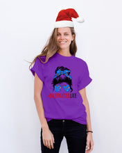 Load image into Gallery viewer, Firefighter Make You Life Safe Lady With Blue Ribbonhead Gift For Women Guys Tee

