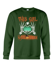 Load image into Gallery viewer, This Girl Loves Halloween Gift For Girls Sweatshirt
