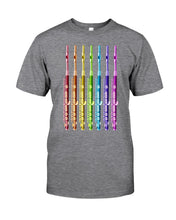 Load image into Gallery viewer, Seven Flute Rainbow Design Gift For Flute Lovers Guys Tee
