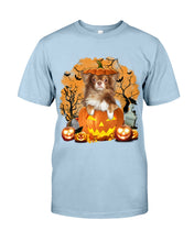 Load image into Gallery viewer, Chihuahua Book Pumpkin Halloween Gift For Dog Lovers Guys Tee
