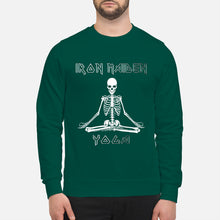Load image into Gallery viewer, Yoga Iron Skeleton Dark Blue Background Gift For Men Sweatshirt
