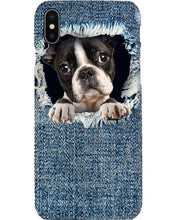 Load image into Gallery viewer, Blue Phone Case With Hole Gift For Boston Terrier Lovers Phone case
