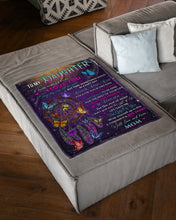 Load image into Gallery viewer, Dreamcatcher With Purple Feather Mom Gift For Daughter Believe In Yourself Fleece Blanket
