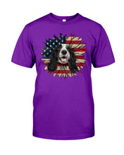 Load image into Gallery viewer, English Cocker Spaniel US Sunflower Gift For Dog Lovers Guys Tee
