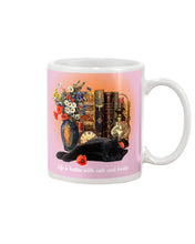 Load image into Gallery viewer, Black Cat Life Is Better With Books Gift For Cat Lovers Mug
