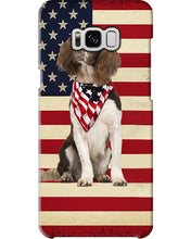 Load image into Gallery viewer, Lovely Phone Case With US Flag Gift For Spaniel Lovers Phone case
