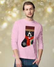 Load image into Gallery viewer, Santa Border Collie In Stock Gift For Dog Lovers Unisex Long Sleeve
