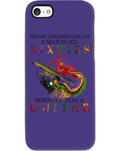 Load image into Gallery viewer, Never Underestimate A 60 Year Old Man Can Play A Guitar Phone case
