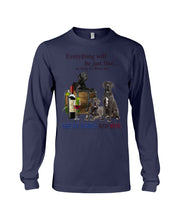 Load image into Gallery viewer, Everything Will Be Just Fine As Long As There Are Great Dane And Wine Gift For Dog Lovers Unisex Long Sleeve
