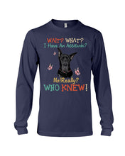 Load image into Gallery viewer, Black Great Dane Attitude Really Gift For Dog Lovers Unisex Long Sleeve
