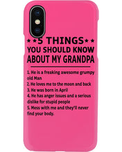 Load image into Gallery viewer, 5 Things You Should Know About My April Grandpa For Birthday Gift Phone case
