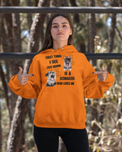 Load image into Gallery viewer, I See Every Morning Is A Schnauzer Who Loves Me Hoodie
