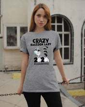 Load image into Gallery viewer, Crazy Raccoon Lady 2020 Quarantined Gift For Raccoon Lovers Guys Tee

