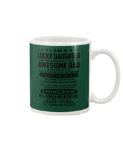 Load image into Gallery viewer, Lucky Daughter Of A June Freaking Awesome Dad Birthday Gift Mug

