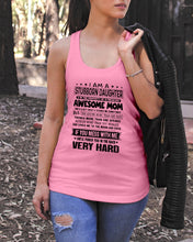Load image into Gallery viewer, Stubborn Son Of Awesome Mom She'll Punch You Very Hard Ladies Flowy Tank
